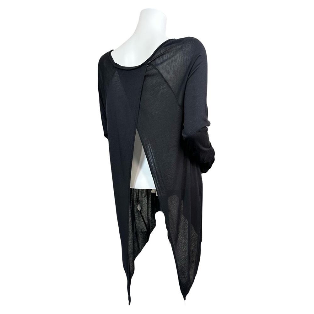 #T111 Saint Grace Black Open Back V Long Sleeve Top SZ S $83 - Picture 8 of 12